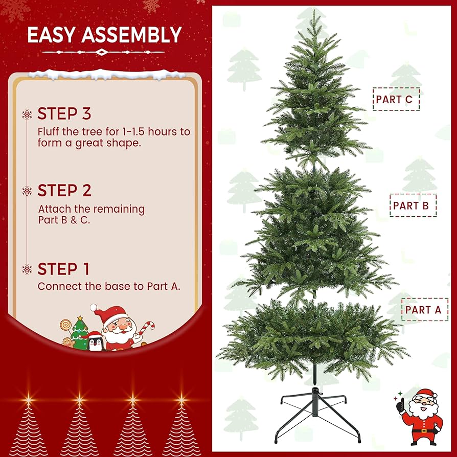 Amazon.com: Yaheetech 6ft Multicolored LED Pre-Lit Aspen